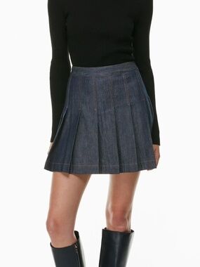 Babaton Perspective Jean Skirt, Size 6, Aritiza